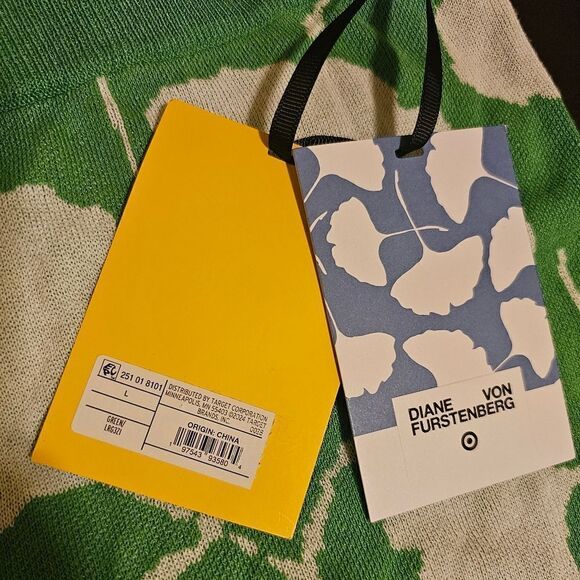 DVF x TARGET High Waisted Ginkgo Green Sweater Knit Pant NWT - Size Large - Picture 9 of 10